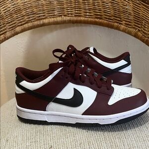 Nike Kids' Burgundy and White Sneakers